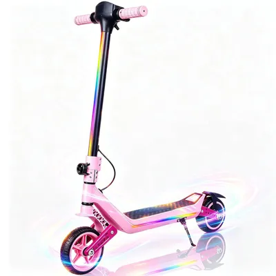 Produktbild von Elektroroller Für Kinder, Faltbarer E-scooter 16km/h, City Kinderroller Für Kinder 6-12 Jahren,10 km Reichweite, 130W, U8 Elektroscooter Rosa