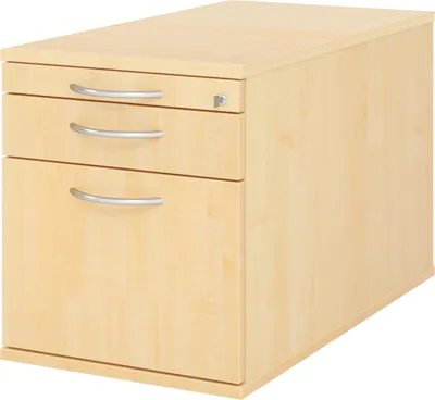 Produktbild von bümö office Rollcontainer - mit Hängeregistratur - Nachbildung Ahorn, Griff: Bogengriff (Metall)