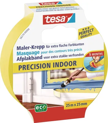 Produktbild von TESA 56270, Maler-Abdeckband, Papier, Gelb, weich, 150 Tag(e), 25 m
