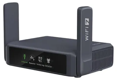 Image de Routeur Wi-Fi 7 GL.iNet Slate 7 GL-BE3600, routeur de voyage, double bande BE3600, 2 ports Ethernet 2,5 Gbit/s et écran tactile