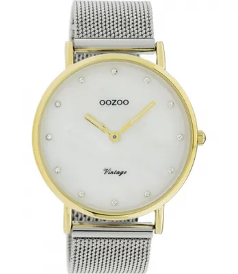 Produktbild von Oozoo Armbanduhr dunkelblau Edelstahl C20102 Vintage Damen Quarzuhr UOC20115