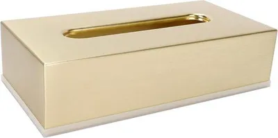Obrázek produktu pro Držák na papírové kapesníky – Držák na ubrousky – Obdélníkový zásobník – Nerezová ocel – Zlatý