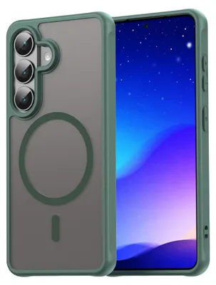 Immagine prodotto di Custodia MagSafe per Samsung Galaxy S26 5G con protezione magnetica in TPU per fotocamera, verde