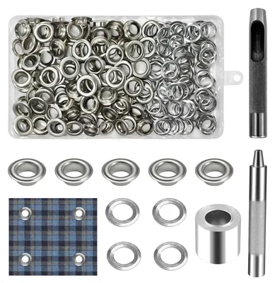 Ösen-Werkzeugset 10 mm, 120-teilig, inkl. Stempel und Klopfstab