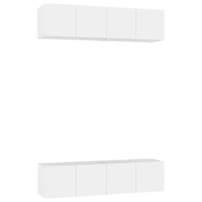 Immagine prodotto di Mobili TV 4 pz. Bianco 60x30x30 cm Materiale a base di legno