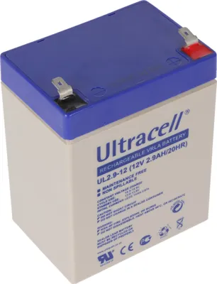 Produktbild von Ultracell UL2.9-12 12V 2,9Ah akumulator ołowiowy AGM akumulator ołowiowy żelowy 4,8mm styki wtykowe
