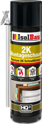 Produktbild von Isolbau 2K Montageschaum B2 Zargenschaum - 1 x 400 ml Premium PolyurethanSchnellschaum für Türen, Fenster, Dämmung & Montage