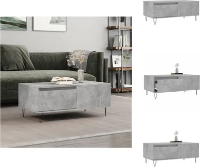 Obrázok produktu pre vidaXL Konferenčný stolík betón sivý 90x50x36,5 cm materiál na báze dreva - Konferenčné stolíky
