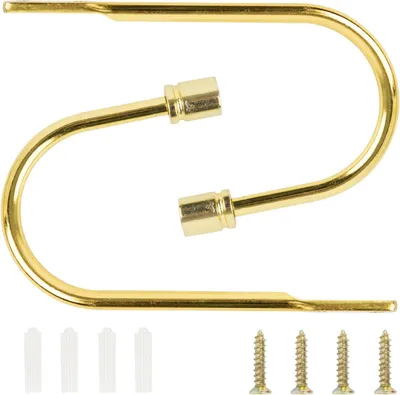 Produktbild von Metallene Gardinenhalter - dekorative Wandmontage - 2 Stück - Gold