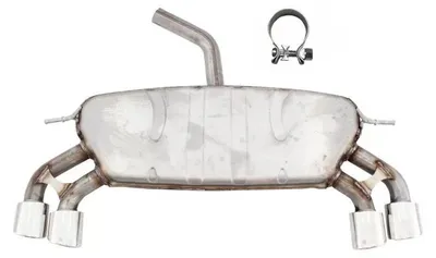 Obrázek produktu pro Výfukový systém pro VW Golf 7 VII MK7 2013–2019, design R, dvojitý tlumič výfuku.