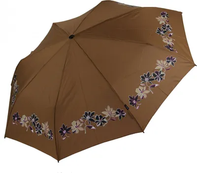 Produktbild von Knirps Fiber Taschenschirm Auf-Zu-Automatik Damen Flower Braun