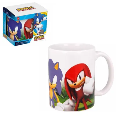 Zdjęcie produktu dla Kubek ceramiczny z motywem Sonic, model "Mug", pojemność 325 ml, filiżanka śniadaniowa dla dzieci