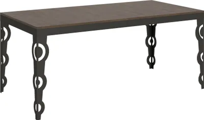 Produktbild von Ausziehbarer Tisch 90x180/284 cm Karamay Evolution Walnuss-Anthrazit-Gestell