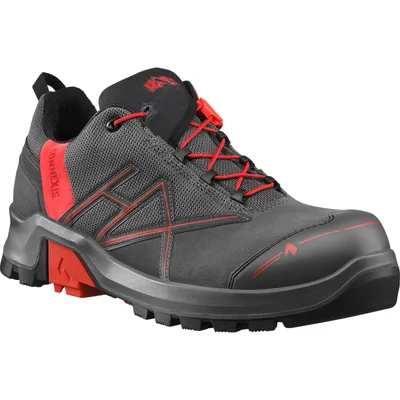 Produktbild von Sicherheitsschuh Connexis GTX low Gre 7 (41) grau/rot Rindspaltleder 2.0-2.2 mm/Textil