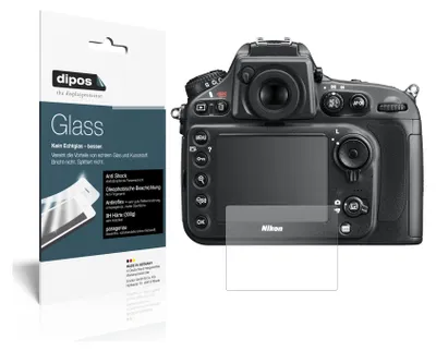 Zdjęcie produktu dla 1x folia ochronna do Nikon D810E matowa - folia antywstrząsowa 9H dipos Glass szkło plastikowe