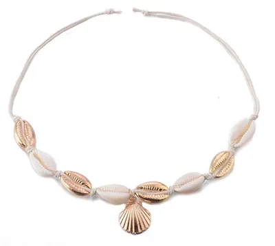 Produktbild von Muschel Fußkettchen Fußkette Miniblings Fußkette Sommer Meer Strand golden weiß