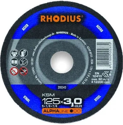 Produktbild von Rhodius Freihandtrennscheibe KSMK Stahl Ø 230 mm Bohrung 22,23 mm  10 Stück