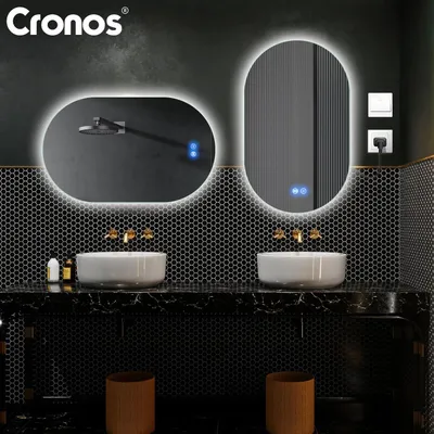 Zdjęcie produktu dla Lustro podgrzewane Cronos owalne 50x80cm