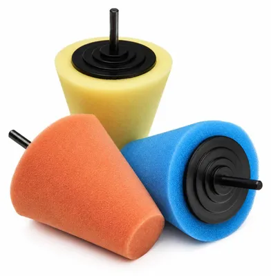 Zdjęcie produktu dla Zestaw stożkowych gąbek polerskich Kraft&Dele KD1592 3szt