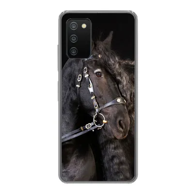 Produktbild von MuchoWow® Handyhülle Schutzhülle Hülle für Samsung Galaxy A03s Pferd - Halfter - Mähne Silikon Softcase Handy Hülle - Schutz