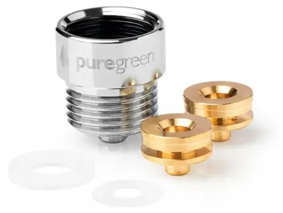 Produktbild von Puregreen Bad Wassersparer für die Dusche 50% Wasser sparen chromfarben