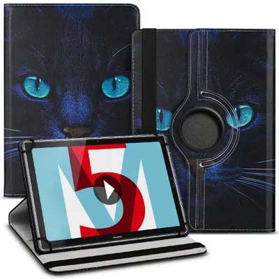 Produktbild von Schutzhülle Huawei MediaPad M5 Lite Tablet Hülle Tasche Case Cover 360° DrehbarFarbe 360 Uni:Motiv 4