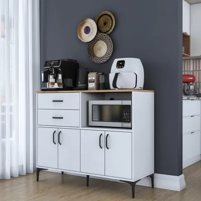 Produktbild von Skye Decor, JE206 - 3898, Kaffeestand, Nussbaum, 100% MELAMINBESCHICHTETE SPANNE, 120 x 45 x 98,6 cm