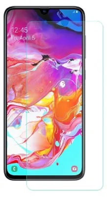 A screen protector is shown placed over a smartphone screen.