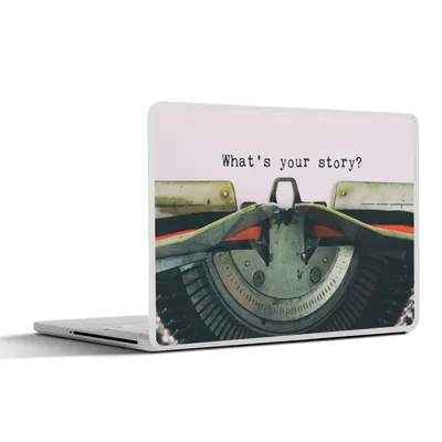 Produktbild von MuchoWow® Laptop Aufkleber Sticker Cover Schreibmaschine - Retro - Sprichwörter 30x22 cm - Laptop-Sticker