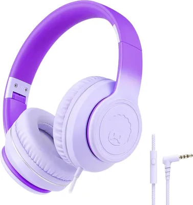 Produktbild von Kinder kopfhörer, Kabel Kopfhörer für Kinder, 3,5 mm Aux Jack, Verstellbares Stirnband mit Mikrofon, Faltbarer Kopfhörer Over-Ear für Schule, Travel