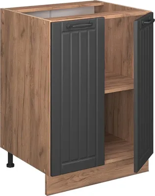 Image de Meuble bas de cuisine Vicco Fame-Line Gris foncé 60cm sans PT, Model 56913