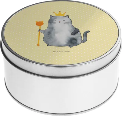 Produktbild von Mr. & Mrs. Panda Kaffeedose Katze König - Gelb Pastell - Geschenk, Keksdose, Queen, Krone, Dose, Cat, Vorratsdosen, keksdosen, Königlich, Cats, Katzensouvenirs, Wohnung
