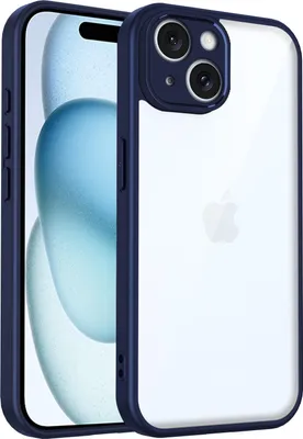 Obrázek produktu pro Pouzdro pro iPhone 13 průhledný zadní kryt s TPU rámečkem, odolné proti nárazům Modrý