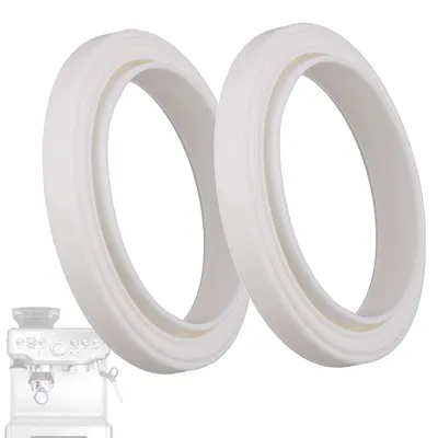 Produktbild von 2x Dichtung O-Ring für Siebträger Kaffeemaschine für Sage Gastroback & Breville Brühgruppe Brühkopfdichtung (weiß) ø 65 x 49 x 6,8mm (mit lippe 10mm)