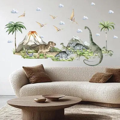 Produktbild von Kinderzimmer Dekoration Dino Cartoon 60x30cm Wandfiguren