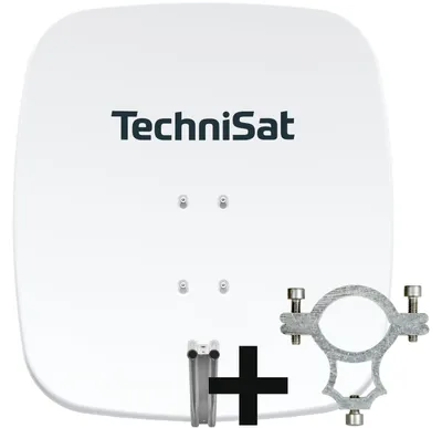 Produktbild von TechniSat SATMAN 65 PLUS | Sat-Antenne inkl. Halteschelle und Halterung | rot