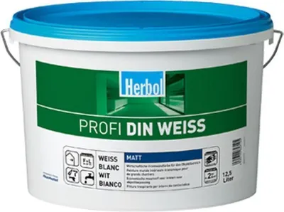 Produktbild von 28 x Herbol Wandfarbe Profi DIN-WEISS 12,5l