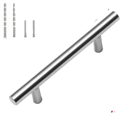 Immagine prodotto di Maniglia e pomello per mobili, acciaio inossidabile, uso versatile, 20 pezzi argento 128 mm