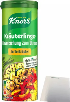 Produktbild von Knorr Kräuterlinge Gartenkräuter (1x60g Streuer) + usy Block