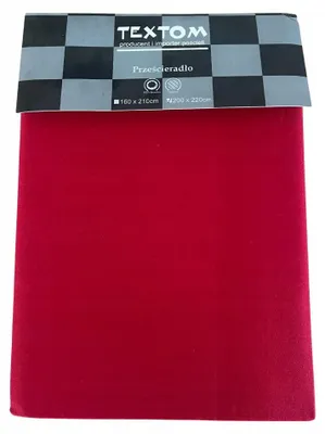 Produktbild von Textom Bettlaken 100% Baumwollsatin Bordeauxrot 160x210 cm