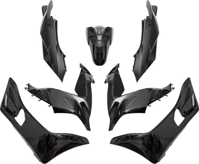 Zdjęcie produktu dla Zestaw owiewek 7-częściowy Maxtuned, czarny metalik do Honda PCX 125 / 150 rok 2015 - 2018