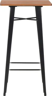Obrázek produktu pro vidaXL Barový stůl černý 60×60×108 cm Masivní borovice a ocel