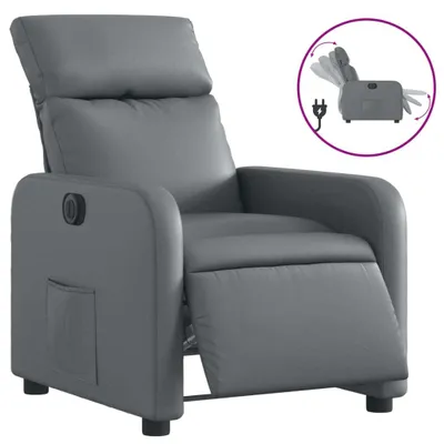 Produktbild von vidaXL Relaxsessel Elektrisch Grau Kunstleder