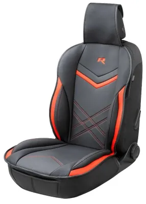 Produktbild von WALSER Sitzauflage Auto Rey, Sitzschoner Auto schwarz/rot, Universal Auto Sitzauflagen, Autositzauflage Vordersitze, Sitzbezug Auto Vordersitze, Sitzkissen Auto Sportlook, Sitzbezüge Auto für PKW/LKW