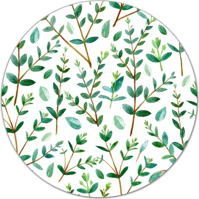 Produktbild von Glas Schneidebrett Herdabdeckplatten Schneideplatten Rund - 40 cm - Grüne Äste