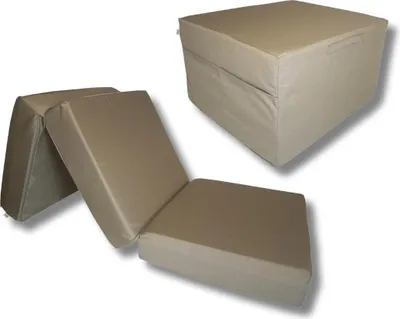 Obrázok produktu pre Skladací matrac Lux 195x75x15 cm + Taška - Svetlohnedý, pohodlný, prenosný, turistický, pre hostí, praktický, kempingový
