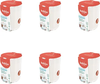 Produktbild von Bolsius - True Scents - Duftglas - 97/85 - Frische Baumwolle - Vorteilspack - 6 Stücke