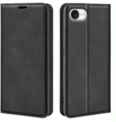 Produktbild von Mobigear Retro Slim iPhone 17e Hülle Klapphülle Geldbörse - Schwarz