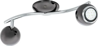 Produktbild von BIMEDA Spot - L36,5 x B10 cm - nickel-nero, chrom - 2X2,8W inkl. - IP20