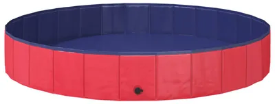 Immagine prodotto di Piscina per cani vidaXL, rossa, Ø 200 x 30 cm, in PVC spesso